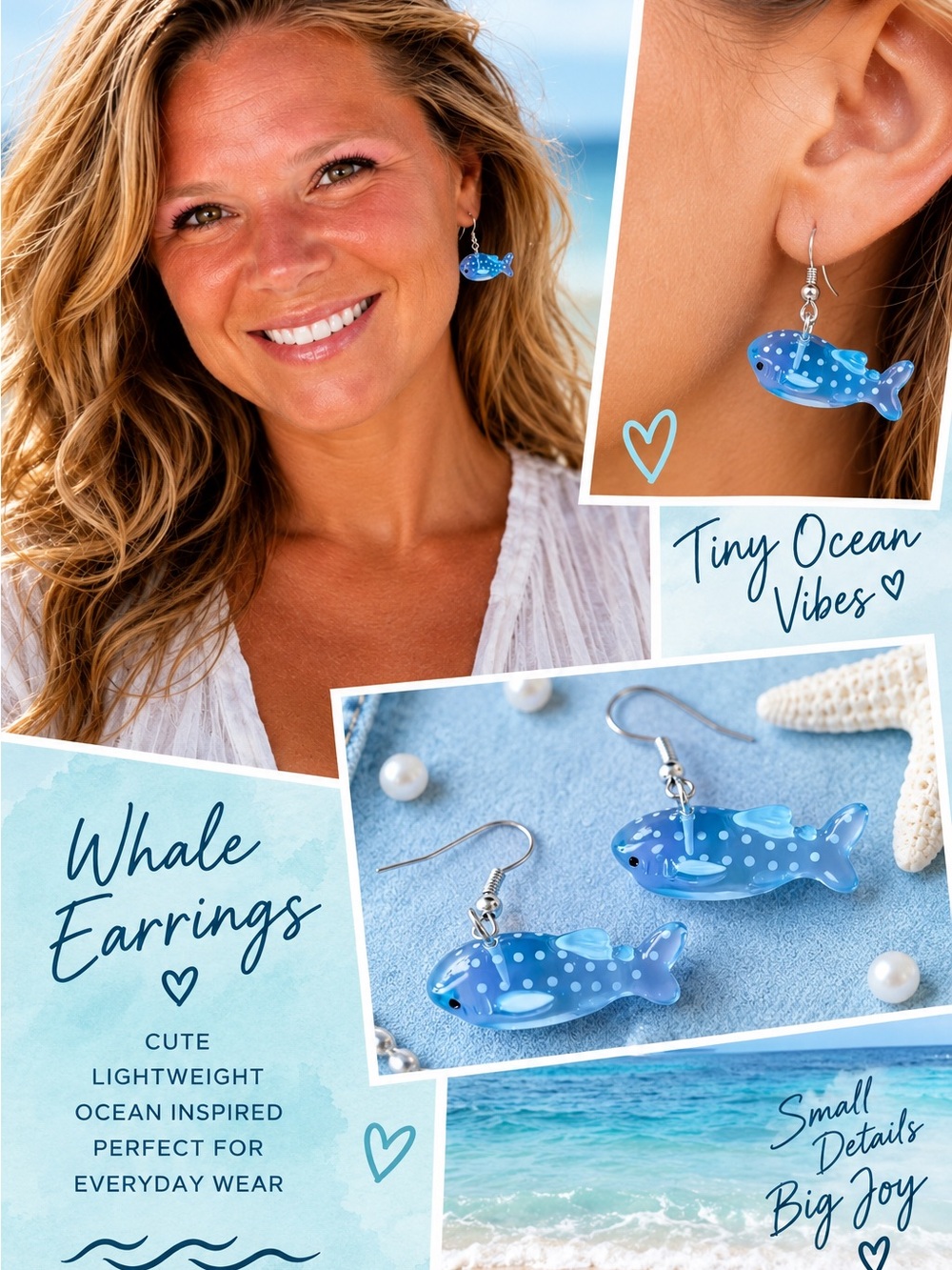 Whale Shark Drop Earrings